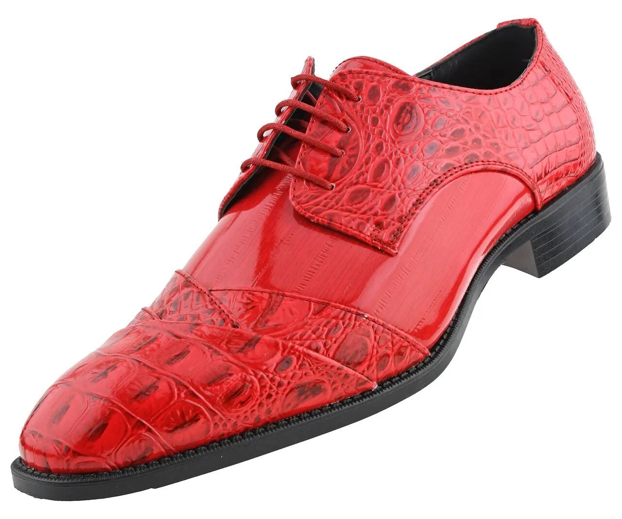 Men Dress Shoes-Alligator-Red J Murphy Dress Shoes
