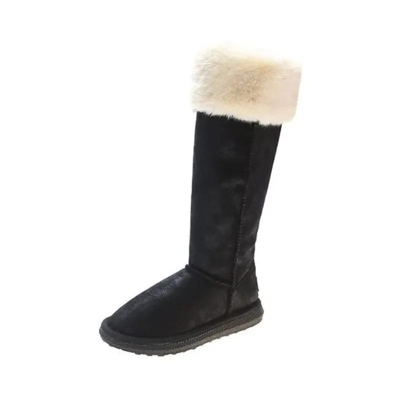 Sorel Snow Boots Size 9 Winter Boots for Women Fleece Warm Snow Shoes Luxury Designer Furry Thigh High Boots Female Comfort Flats Long Footwear