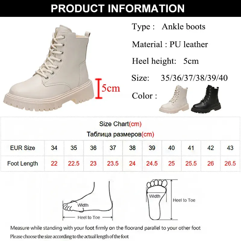 Snow Boot Liners Winter Thicken Plush Ankle Boots Women New Warm Pu Leather Snow Boots Woman Black Winter Lace-Up Flat Heels Cotton Shoes kodez