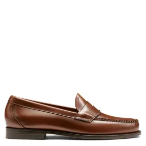 G.H Bass Men's 1936 Logan Flat Strap Weejuns Loafer in Cognac Green Loafers