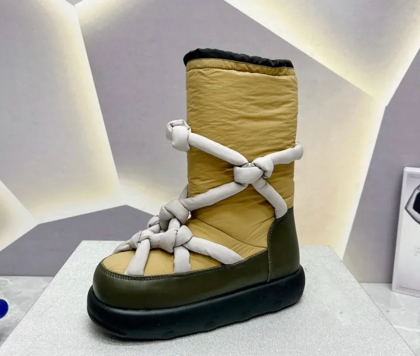 Rockport Snow Boots Women Fashion Warm Color Patchwork Snow Boots