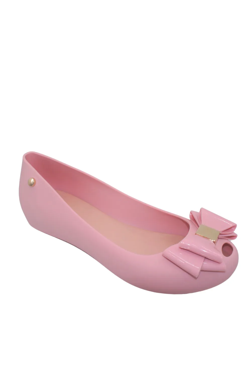 Women Flat Jelly Ballet Slip-On Peep Toe Shoes Sandal BG-506 PINK Flat Surgical Shoe