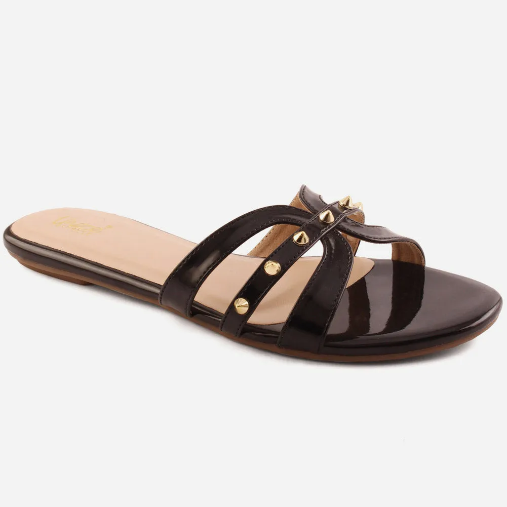 Women "KYMA" Flat Slippers Tasman Slippers Grey