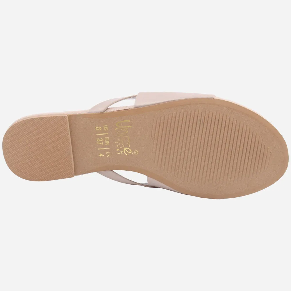 Women "MIA" Flat Low Heel Slippers Pumpkin Slippers