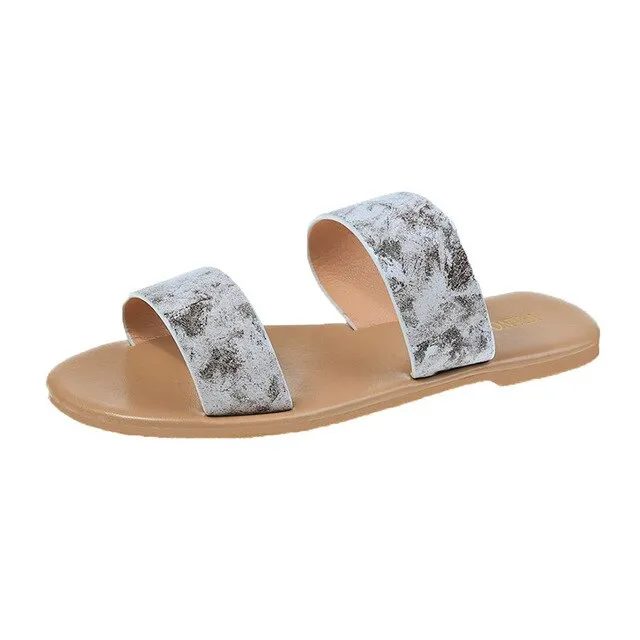 Women Slipper Leopard Stylish Female Shoes Casual Vintage Roman Platform Flat Slippers Sandals Shoes Sapatos Novos Senhoras Best Shoes For People With Flat Feet