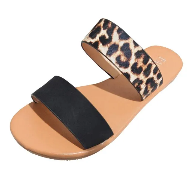 Sophia Webster Shoes Flats Women Slipper Leopard Stylish Female Shoes Casual Vintage Roman Platform Flat Slippers Sandals Shoes Sapatos Novos Senhoras