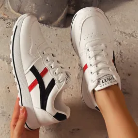 Women Sneakers Summer New Walking Casual Shoes for Women Lace Up High Quality Flat Sneakers Women Fashion Wild Casual Loafers Clarks Loafers Shoes