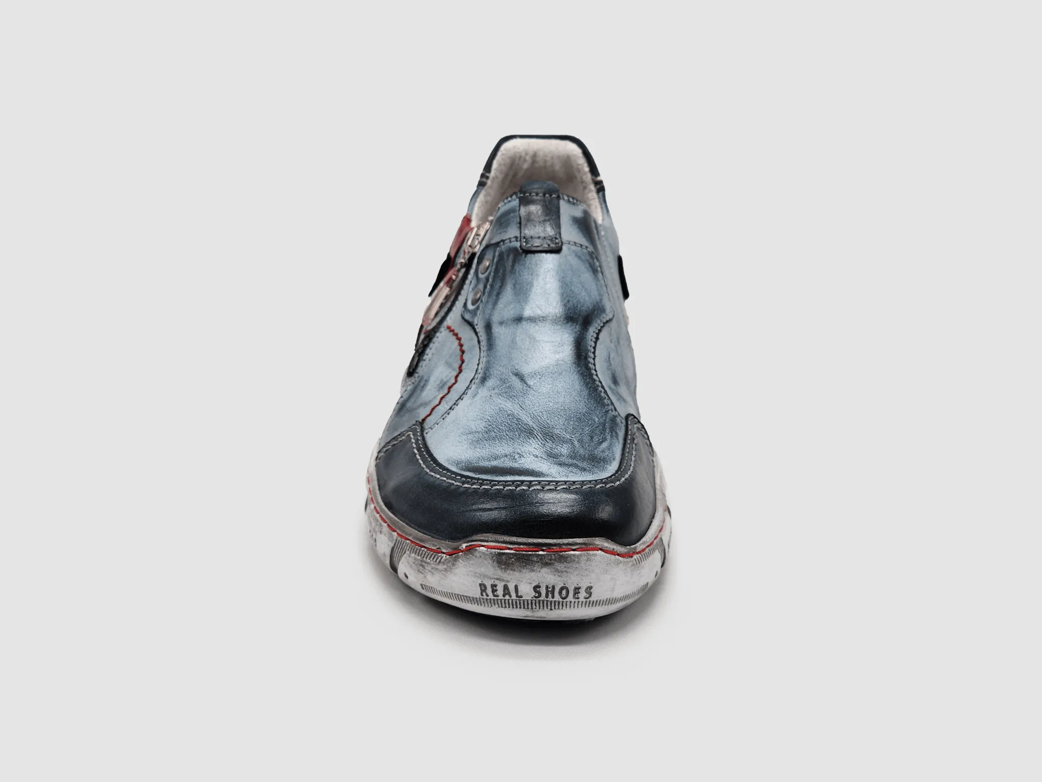 Women's Action Zip-Up Leather Shoes - Blue Asic Legends Wrestling Shoes