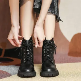 Womens Cute Cat Ears Ankle Lace-up Boots Cheetah Adidas Shoes