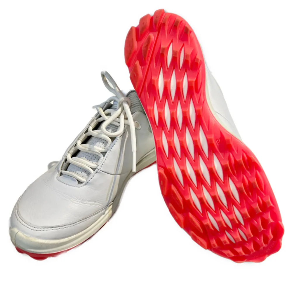 Non Marking Adidas Shoes Women's Ecco Golf Biom H3 Shoes Size 38 (7-7.5) White/Hibiscus MSP$180
