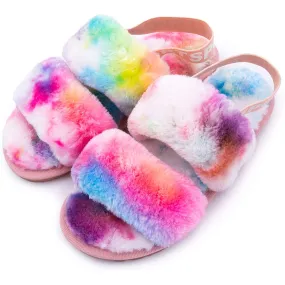 Women's House Fuzzy Sandals Slipper Puffer Slippers