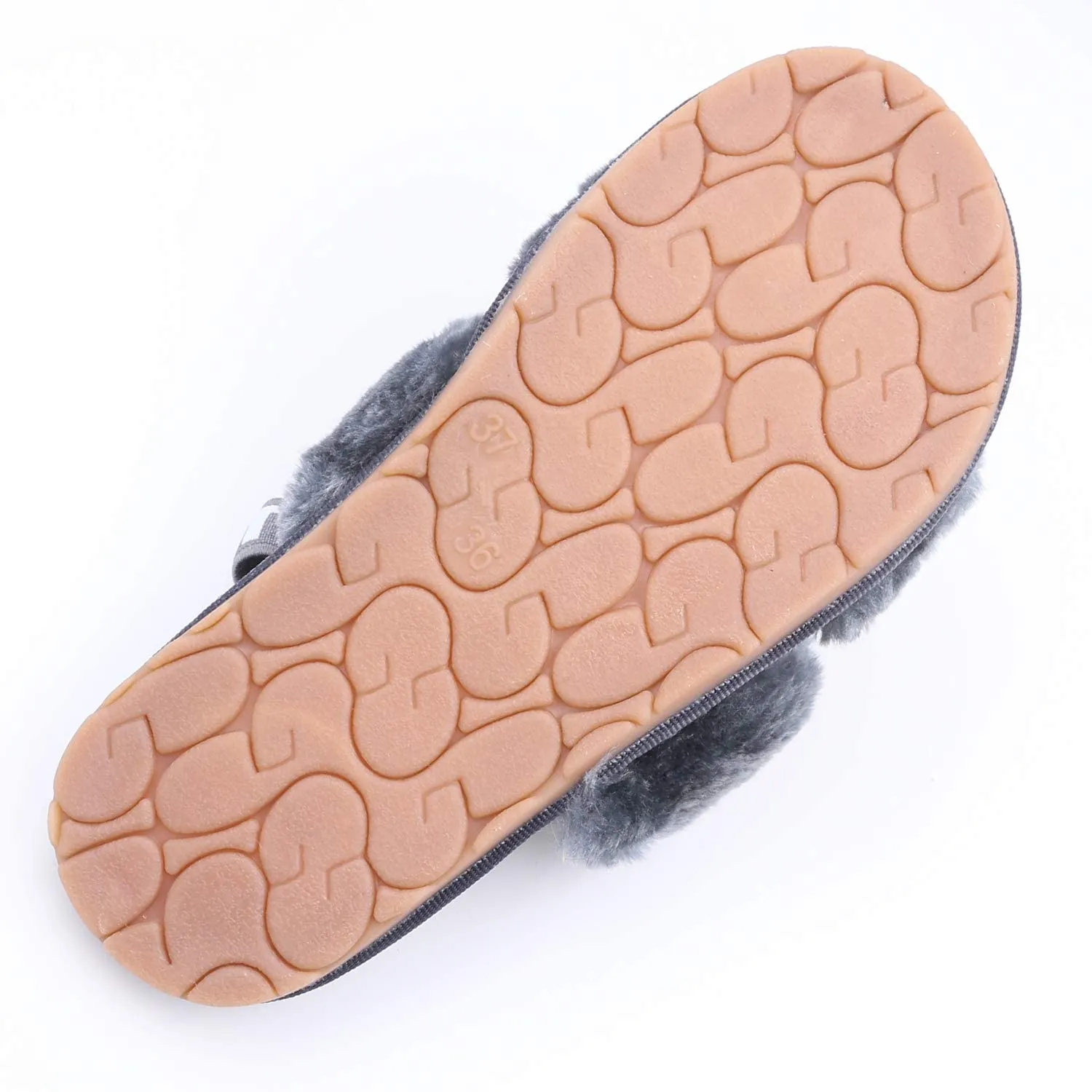 Buy Slippers Women's House Fuzzy Sandals Slipper(Grey)