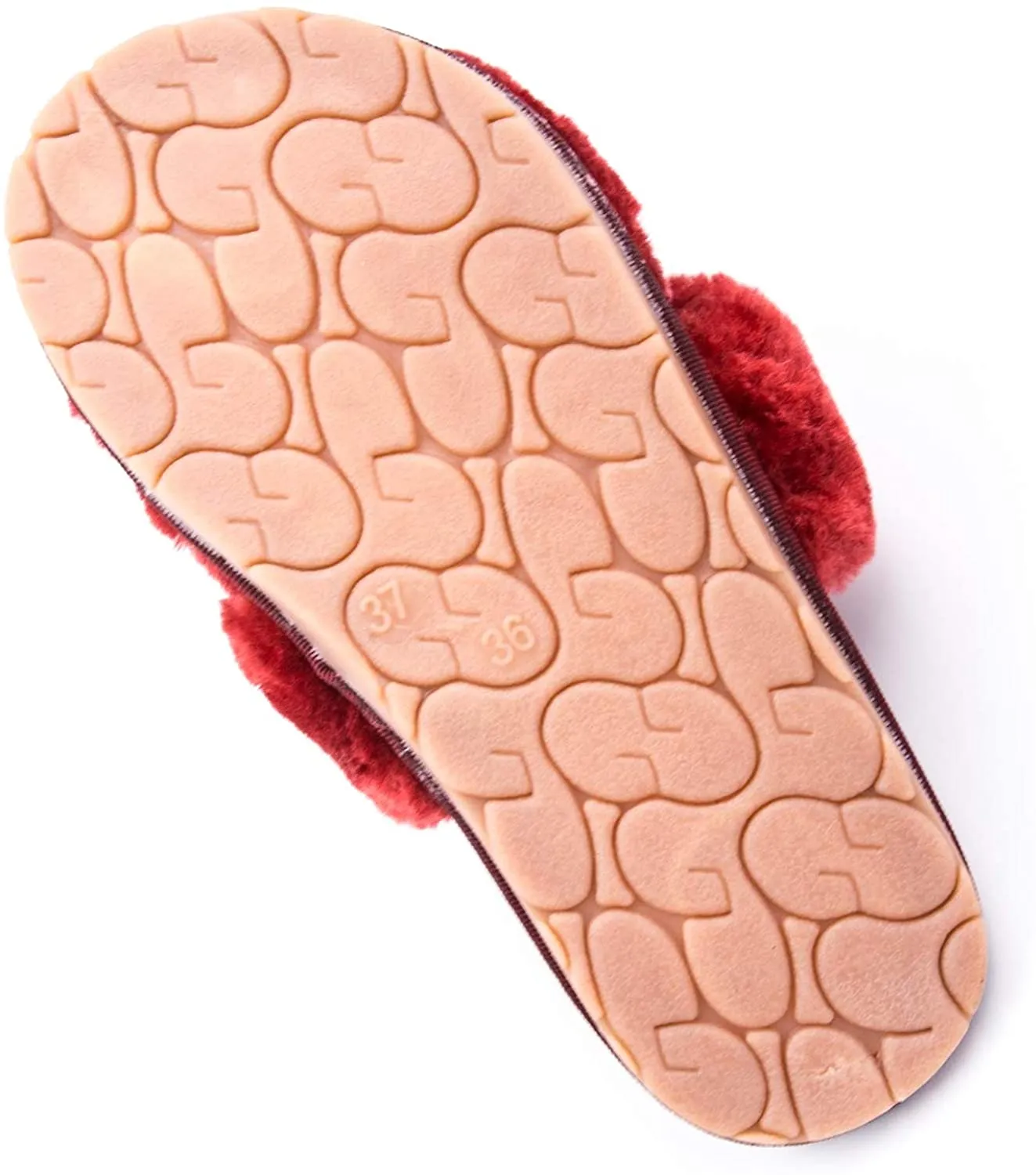 Women's House Fuzzy Sandals Slipper(Wine Red) Dorothy And The Ruby Slippers