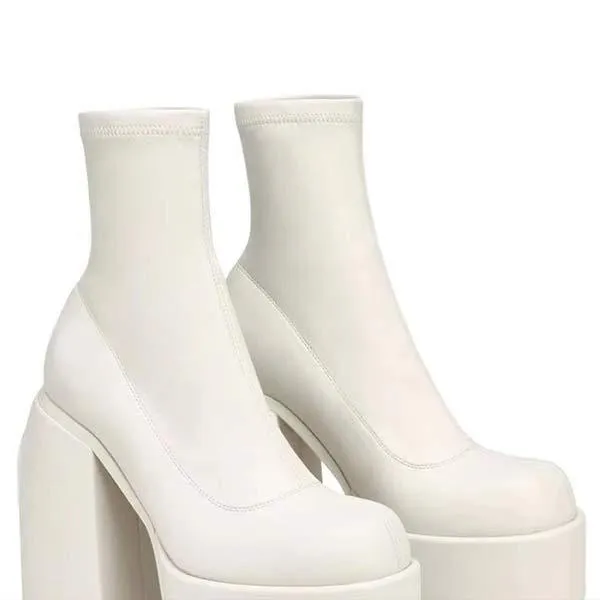 Women's Platform High-Heeled Fashion Chunky Ankle Boots 48030410C Handball Shoes Adidas Stabil Next Gen