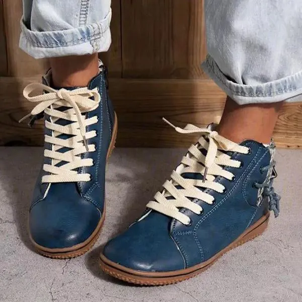 Women's Retro Casual Flat Lace-Up Booties 65561992S Adidas Centennial Shoes