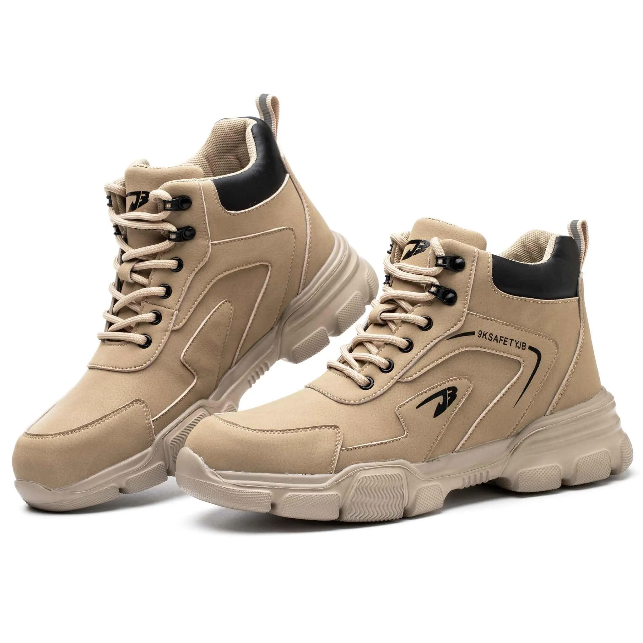 Women's Steel Toe Work Boot - Rubber Sole | B197 Comfortable Pull On Work Boots