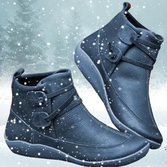 Womens Stitching Slip On Solid Color Slip Resistant Winter Ankle Boots 2022 Shoes Adidas Hiking Shoes