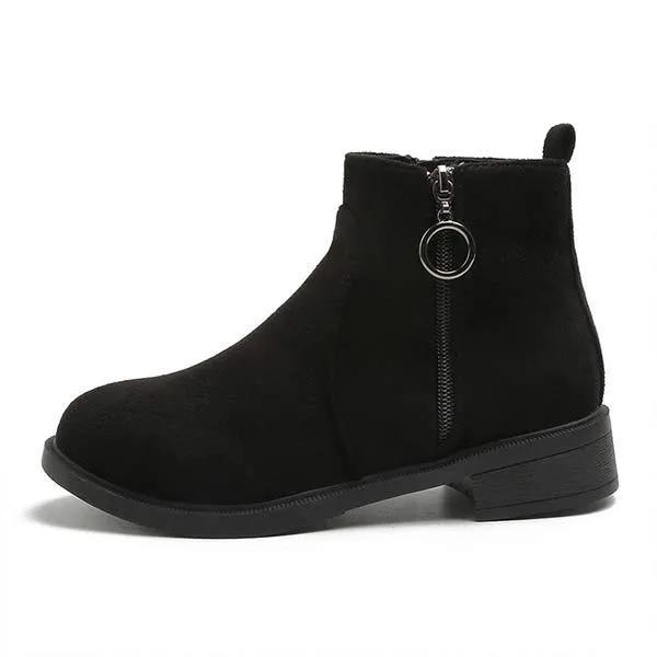 Women's Suede Low Heel Side Zipper Ankle Boots 39895411C Kohls Adidas Shoes