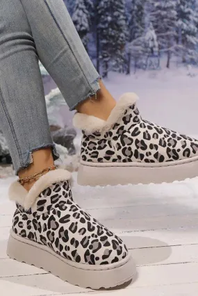 Women's thickened velvet round toe thick sole leopard print snow boots Adidas Originals Gazelle Bold Wonder Quartz/core Shoe