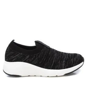Xti - Women's Technical Fabric Sneakers Black On Black Slip On Sneakers