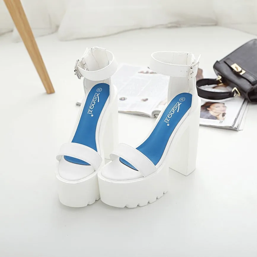 Y2K New High Heel Strap Sandals with Breathable Platform Design Sandals Shop Near Me