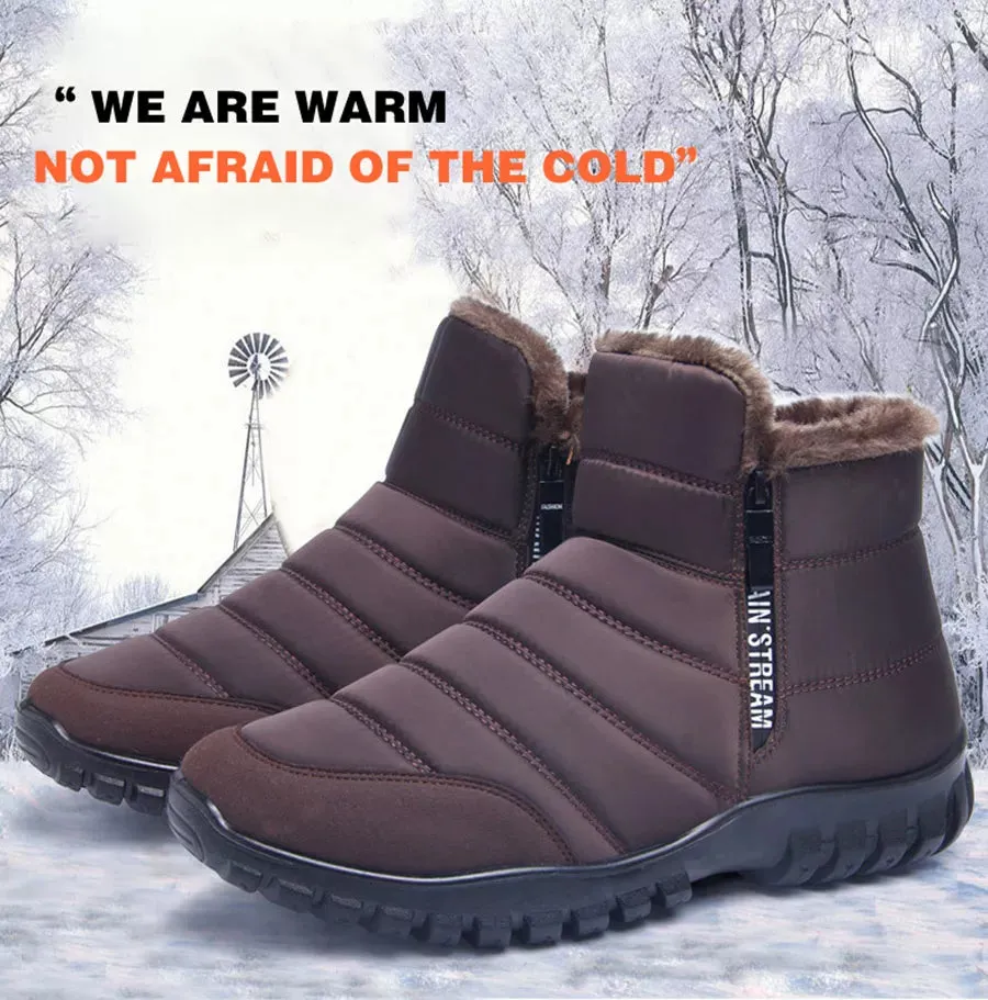 Men's Waterproof Snow Flat Bottom Casual Winter Boots Good Adidas Basketball Shoes