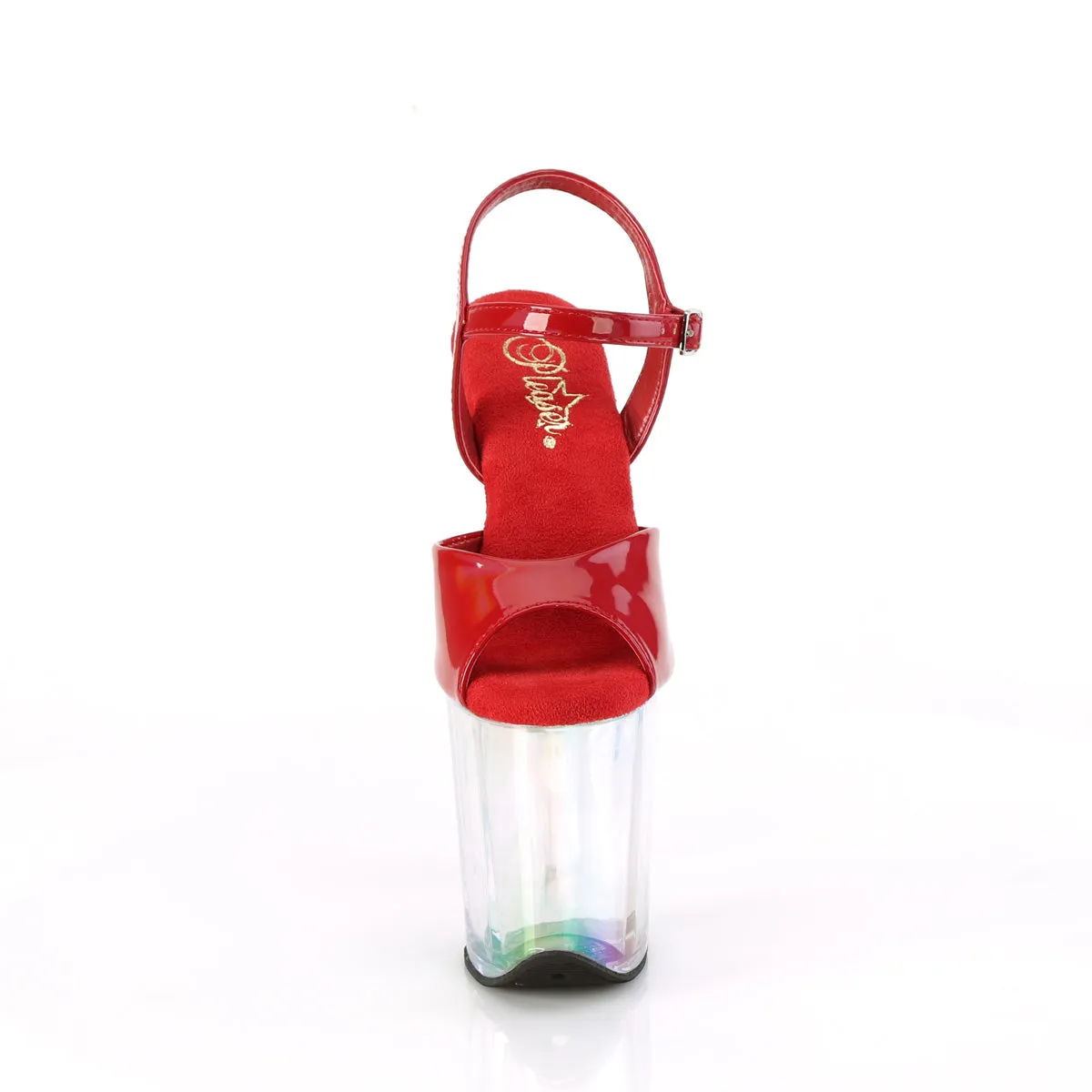 Asics Japan Wrestling Shoes Ex-eo Twr900 FLAMINGO-809HT Pleaser Red Holograph Sexy Platform Shoes (Pole Dancing Heels)