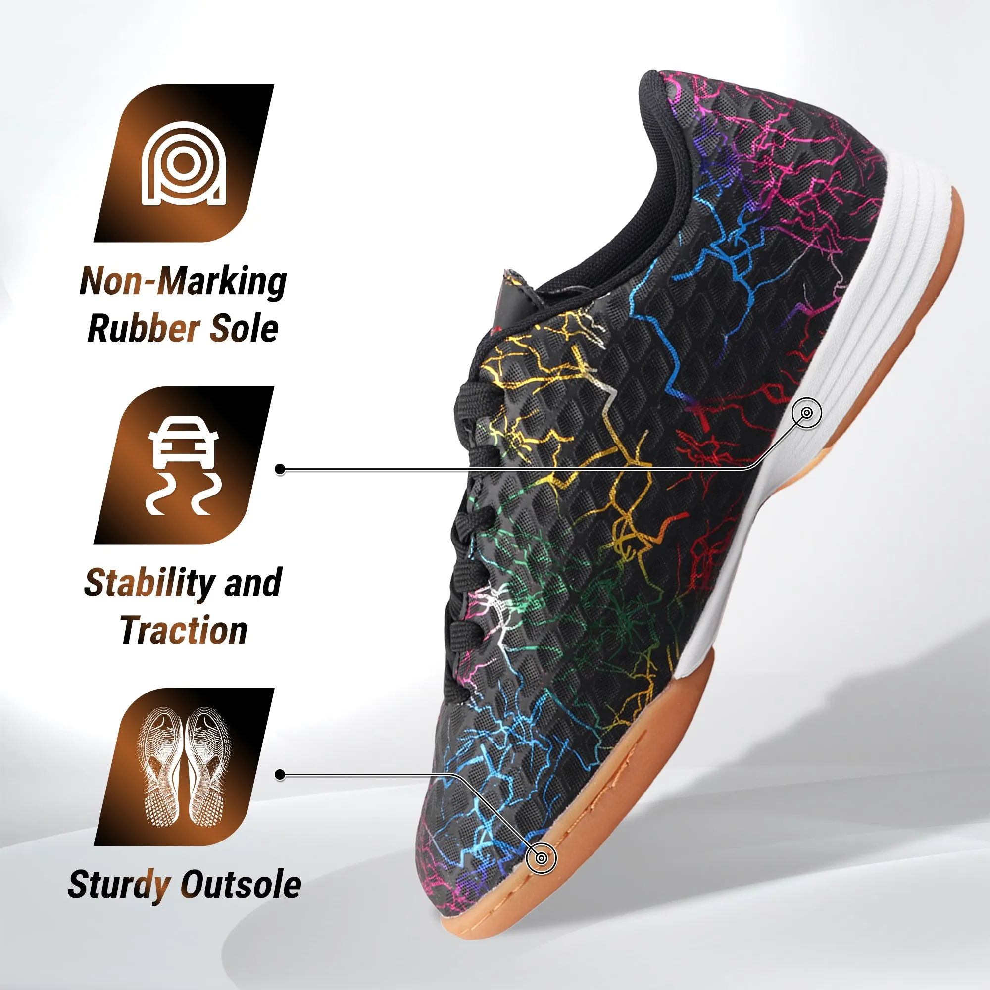 Zodiac Junior Indoor Soccer Shoes-Black Old Asic Wrestling Shoes